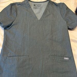 Wear figs grey scrub top